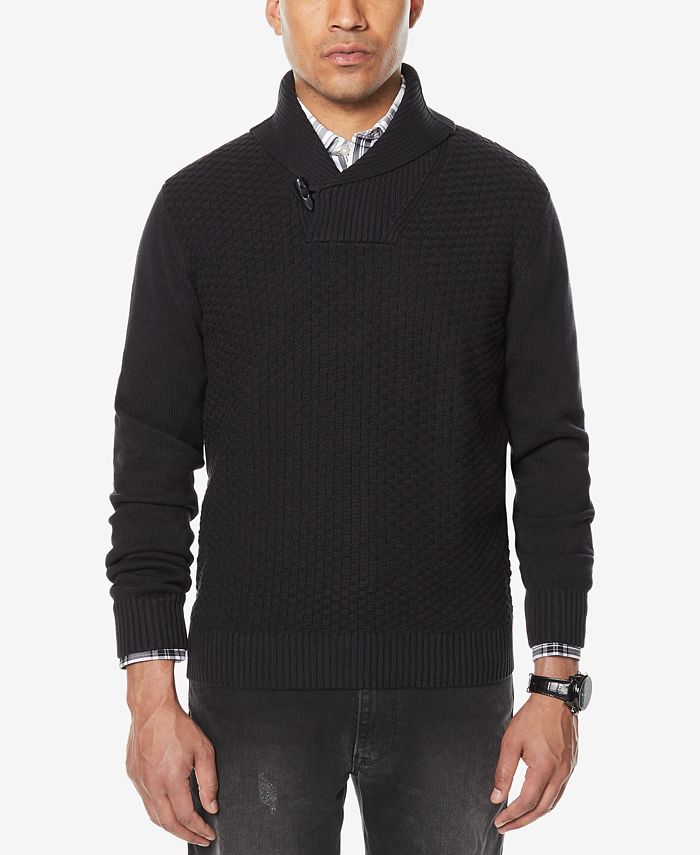 Sean John Men's Big & Tall Shawl-Collar Sweater - Macy's