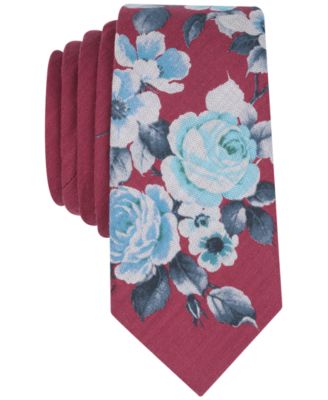 Bar III - Men's Para Floral Skinny Tie, Created for Macy's
