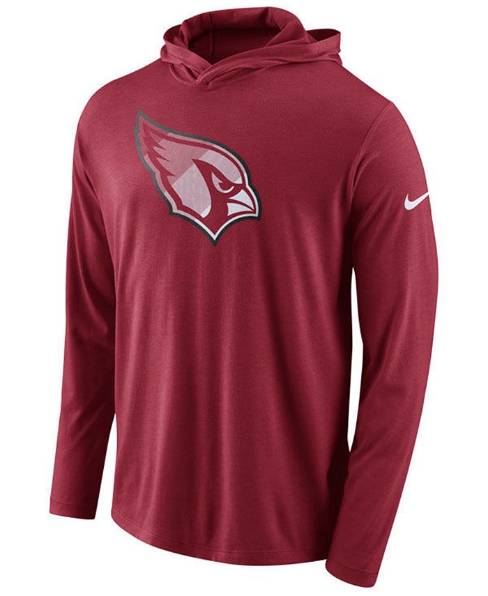 Nike Men's Arizona Cardinals Blend Hooded Long Sleeve T-Shirt - Macy's