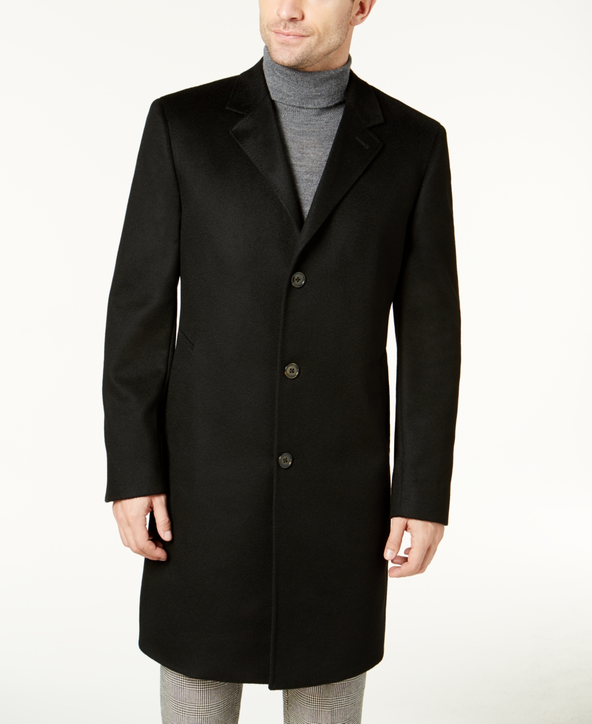 Lauren Ralph Lauren Men's Classic-fit Cashmere Overcoat In Black