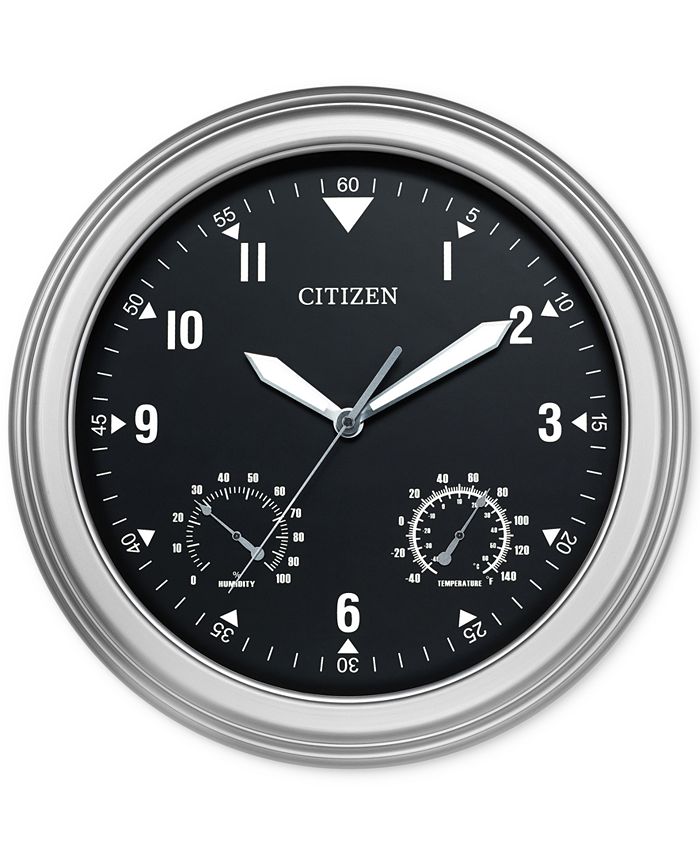 Citizen Outdoor SilverTone Wall Clock Macy's
