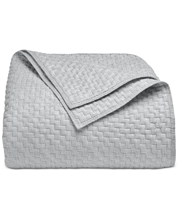 Hotel Collection Diamond Stripe Quilted Coverlet, King, Created for