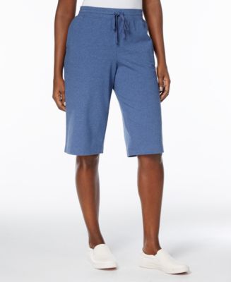 Karen Scott Drawstring-waist Skimmer Shorts, Created For Macy's in Black