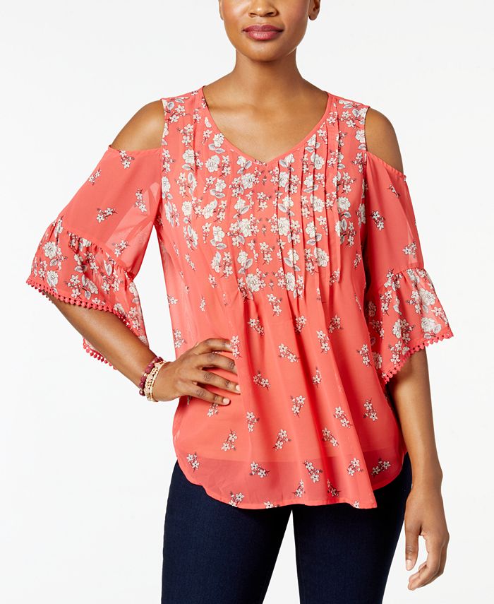 Style & co clearance cold shoulder top