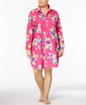Lauren Ralph Lauren - Plus Size Cotton Sateen Sleepshirt