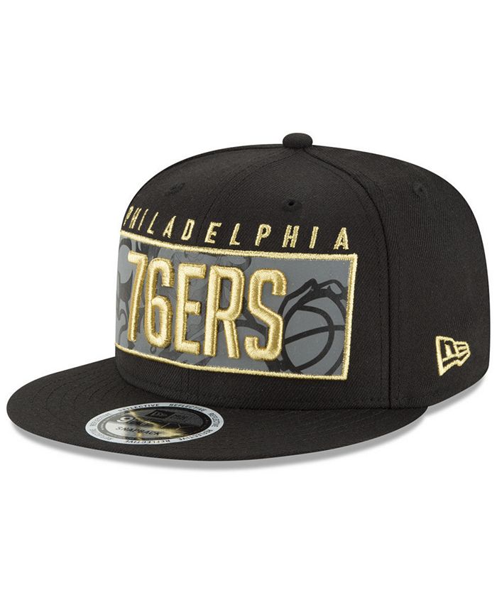 New Era Philadelphia 76ers Golden Reflective 9FIFTY Snapback Cap ...