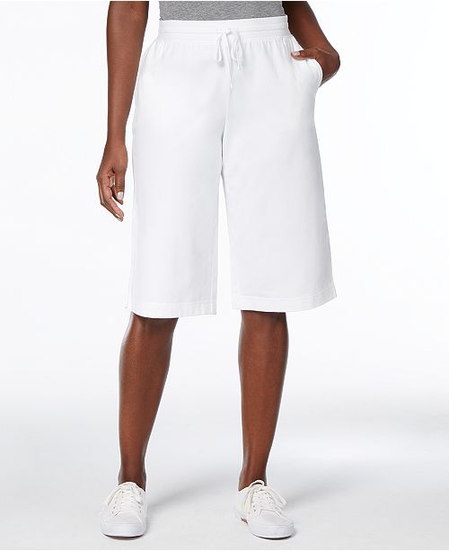 Karen Scott Drawstring-Waist Skimmer Shorts, Created for Macy's - Pants ...