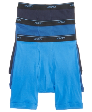 image of Jockey Men-s 3-Pack Essential Fit Cotton Staycool+ Midway Boxer Briefs