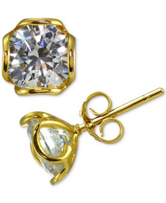 Giani Bernini - Cubic Zirconia Wavy Edge Stud Earrings