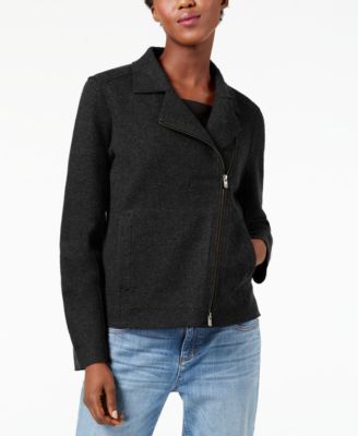 wool moto coat