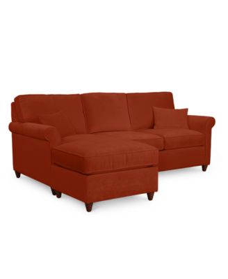 Furniture - Lidia Fabric 2-Pc. Sectional Sofa with Storage Chaise: Custom Colors, Created for Macy's