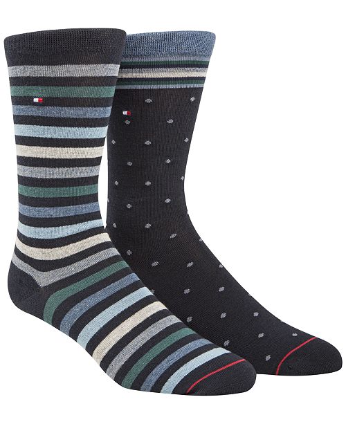Tommy Hilfiger Men's 2-Pk. Printed Socks & Reviews - Underwear & Socks ...
