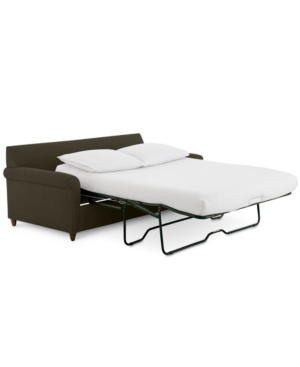 FURNITURE LIDIA 82" FABRIC 2-PC. CHAISE SECTIONAL QUEEN SLEEPER SOFA WITH STORAGE OTTOMAN