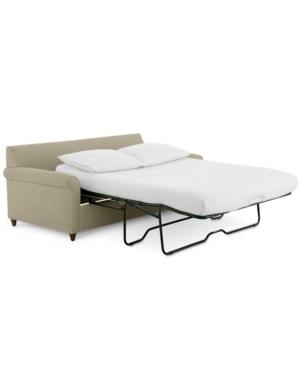 FURNITURE LIDIA 82" FABRIC 2-PC. CHAISE SECTIONAL QUEEN SLEEPER SOFA WITH STORAGE OTTOMAN