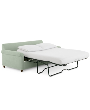 FURNITURE LIDIA 82" FABRIC 2-PC. CHAISE SECTIONAL QUEEN SLEEPER SOFA WITH STORAGE OTTOMAN