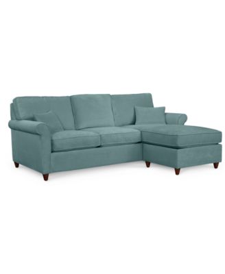 Lidia 82" Fabric 2-Pc. Reversible Chaise Sectional Sofa with Storage Ottoman - Custom Colors