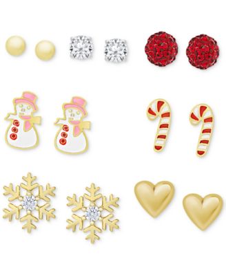 Macy's - 7-Pc. Set Holiday Stud Earrings Set