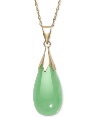 teardrop jade necklace