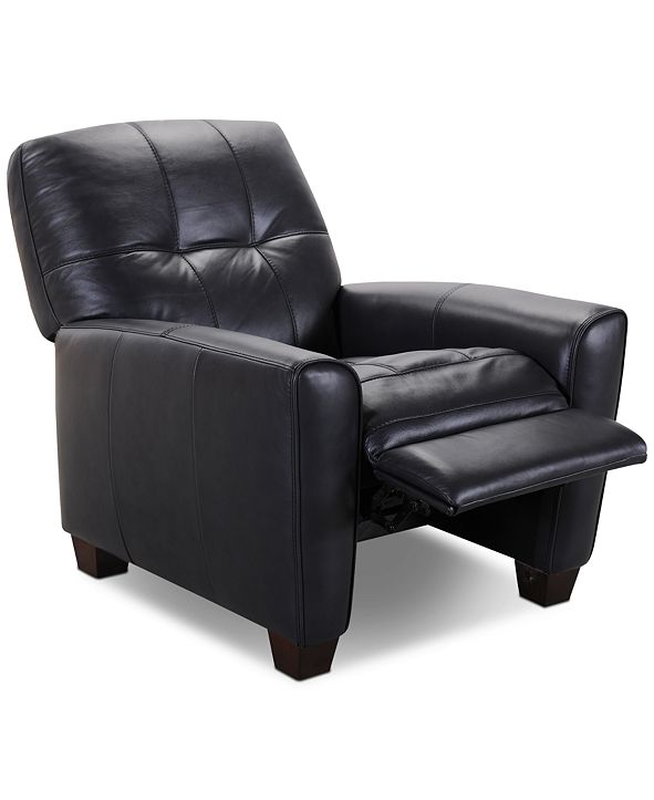 Furniture Kaleb Tufted Leather Recliner, Created for Macy's & Reviews
