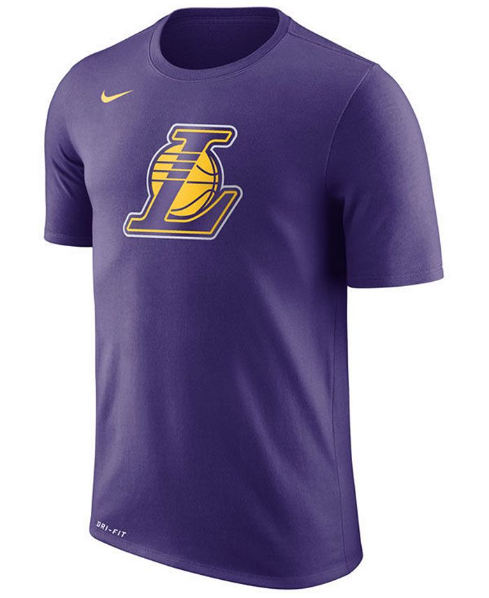 Nike Men's Los Angeles Lakers Dri-FIT Cotton Logo T-Shirt - Macy's