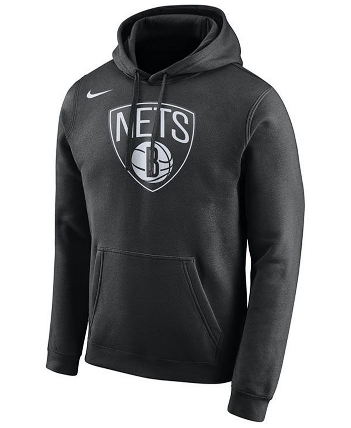 Nike Men's Brooklyn Nets Logo Club Hoodie - Macy's