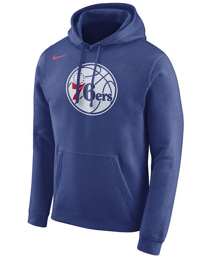 Nike Men's Philadelphia 76ers Logo Club Hoodie - Macy's