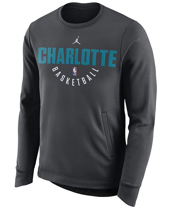 Nike Men's Charlotte Hornets Practice Therma Crew Sweatshirt & Reviews ...