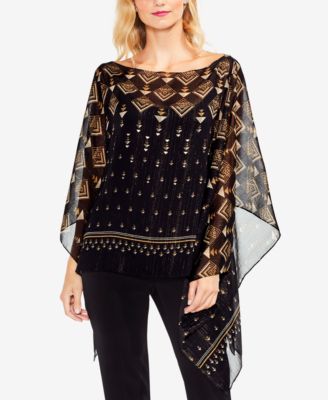 Vince Camuto Printed Poncho Top - Macy's