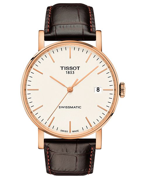 Tissot Men S Swiss Automatic Everytime Swissmatic Dark Brown