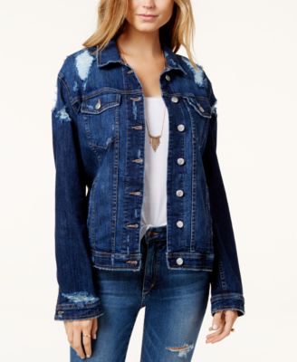 Joe's Jeans - Juniors' Cotton Ripped Denim Jacket