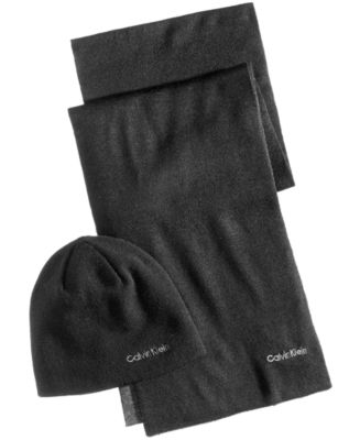 Calvin Klein Black Cotton Men Scarf Set main image 1