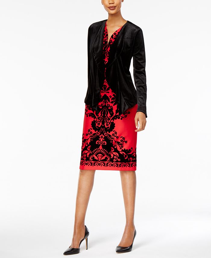ECI FlockedPattern Sheath Dress Macy's