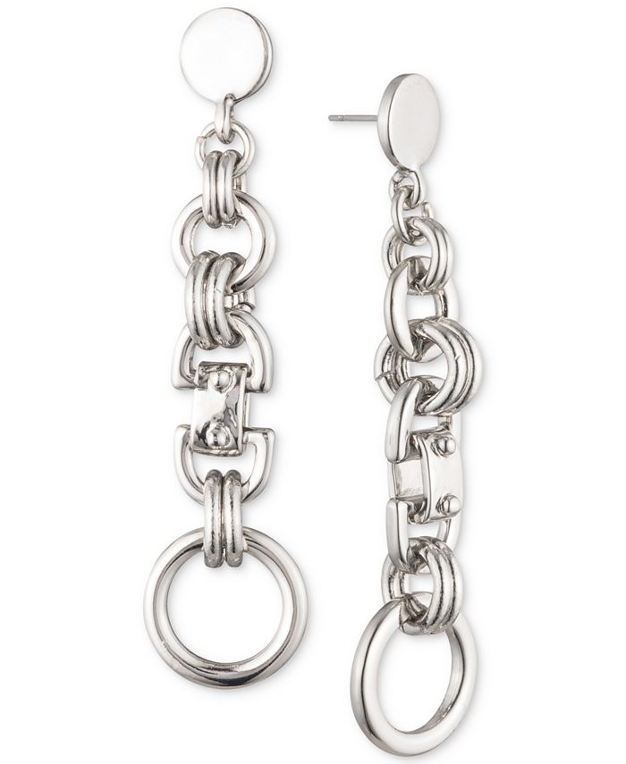 DKNY Disc & Ring Link Drop Earrings, Created for Macy's & Reviews ...