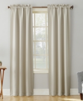 Sun Zero Preston Energy Saving Blackout Rod Pocket Curtain Panel - Pearl