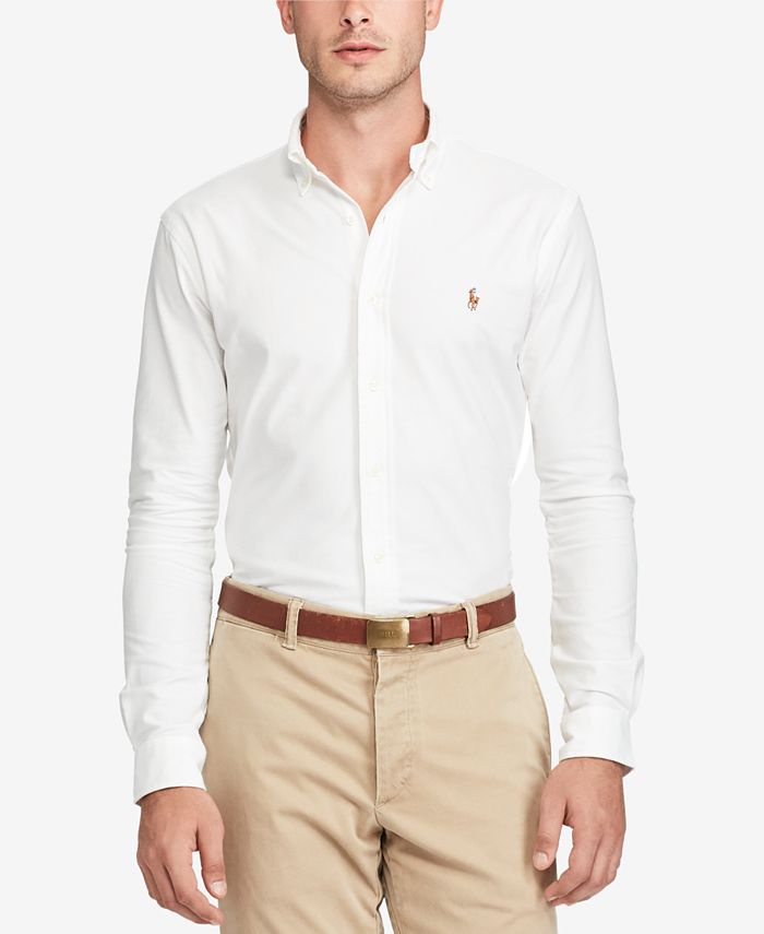Polo Ralph Lauren Slim-Fit Stretch-Oxford Shirt & Reviews - Casual Button-Down Shirts Men -