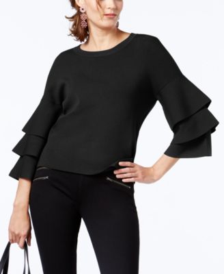 INC International Concepts - Tiered-Sleeve Sweater
