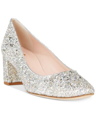 kate spade glitter block heel