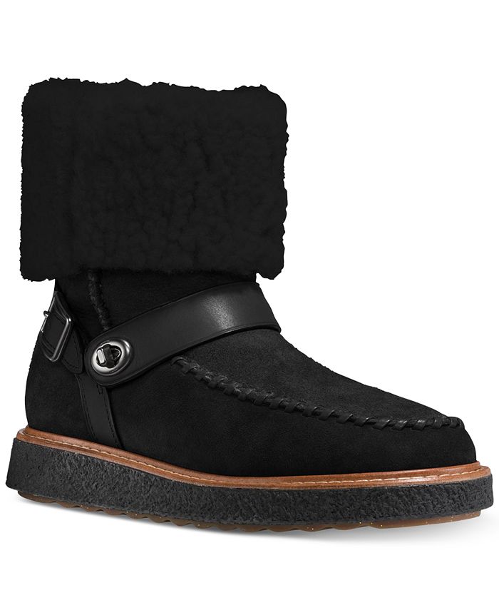 COACH Shearling Moto Boots & Reviews - Boots - Shoes - Macy's