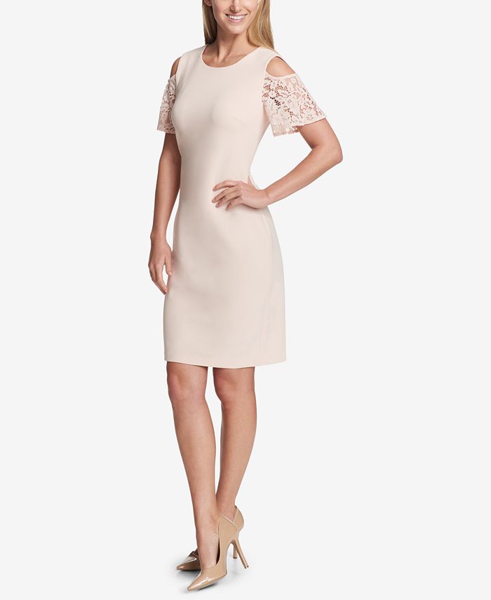 Tommy Hilfiger Cold Shoulder Lace Sleeve Dress Macy s