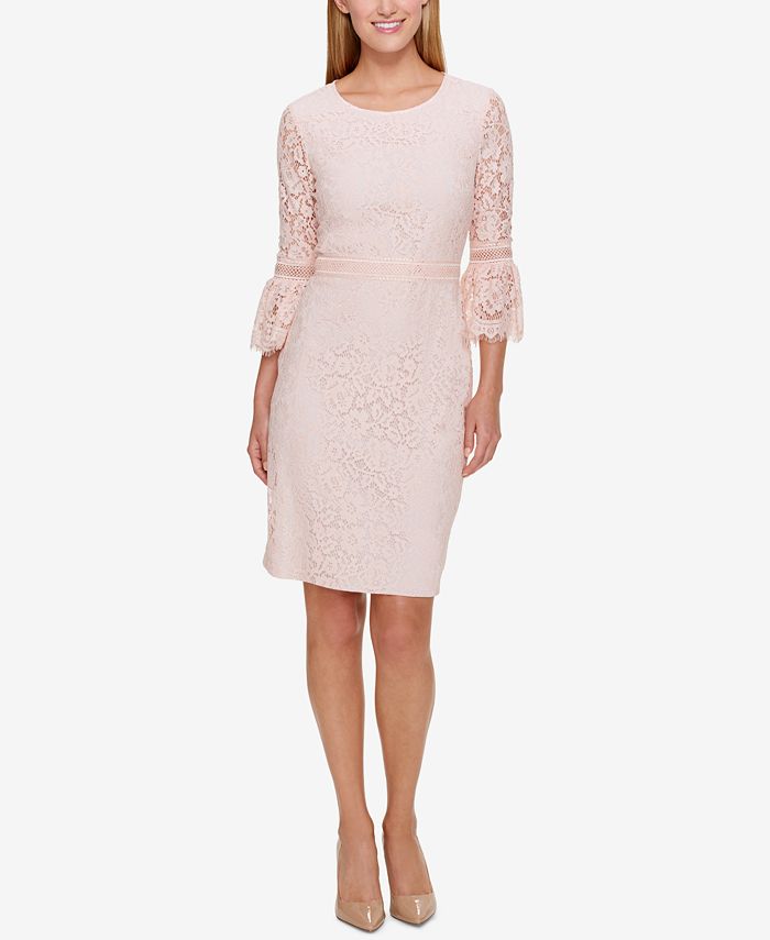 Tommy hilfiger clearance lace sleeve dress