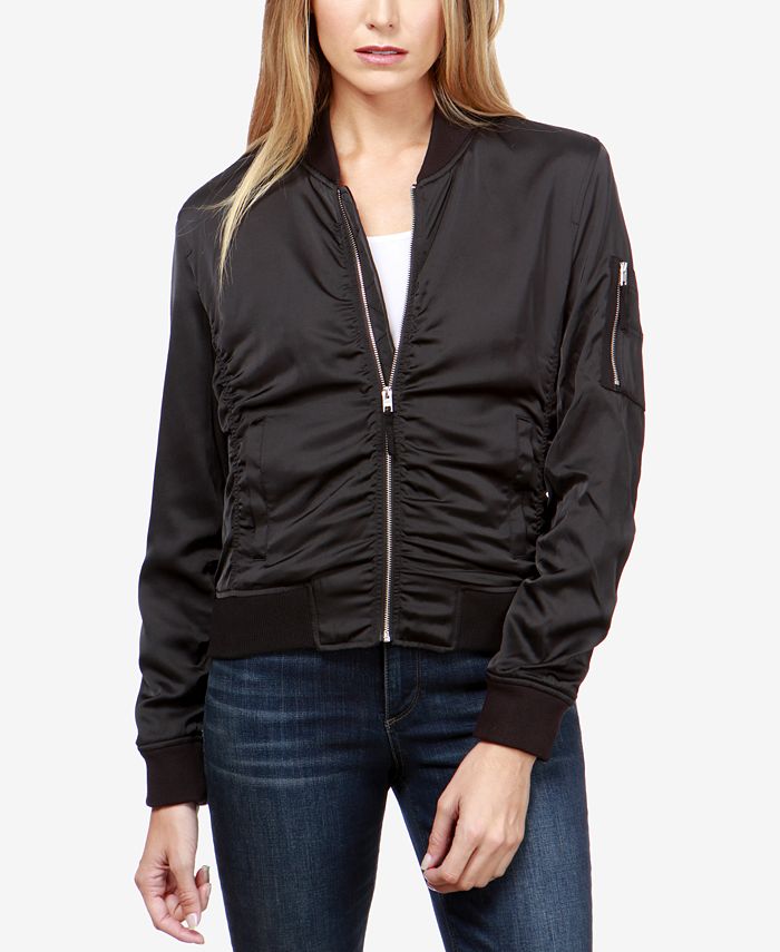 Lucky Brand Ruched Bomber Jacket & Reviews - Jackets & Blazers - Women ...