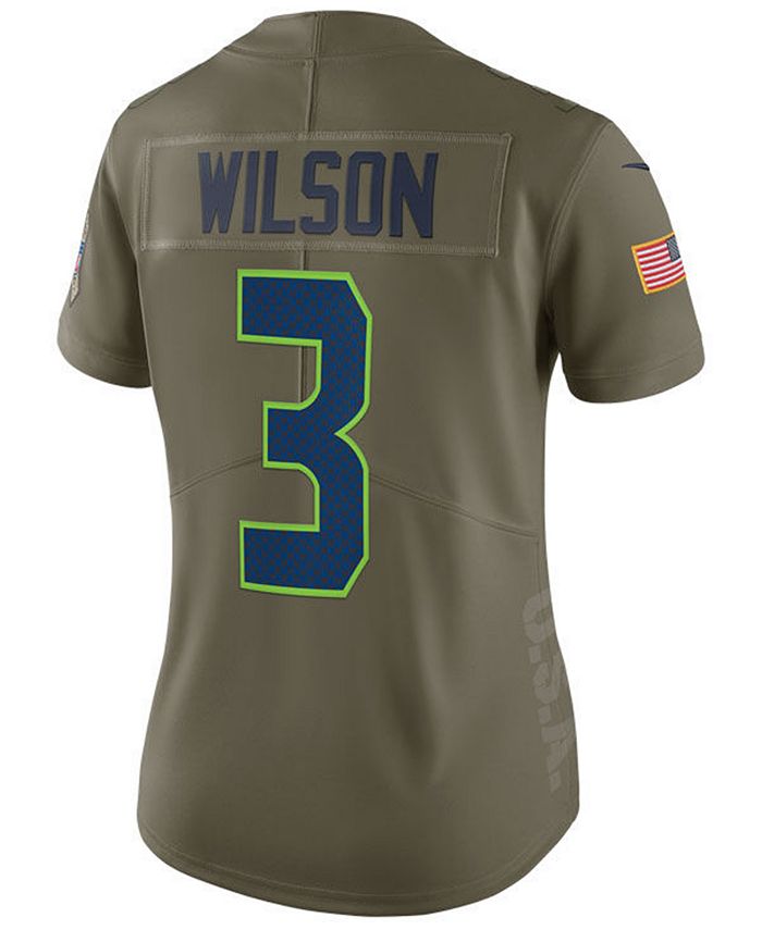 Nike Women's Russell Wilson Seattle Seahawks Salute To Service Jersey