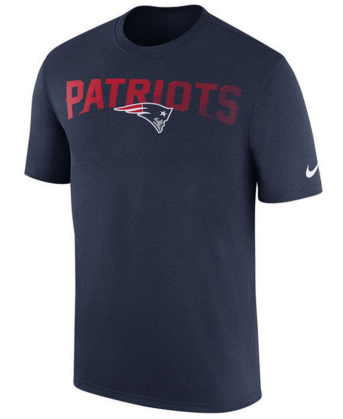 Nike Men's New England Patriots Legend Sideline Team T-Shirt - Macy's