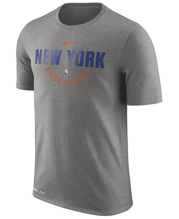 Nike Men's New York Knicks Dri-FIT Cotton Practice T-Shirt - Macy's