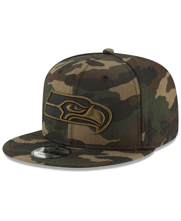 New Era Seattle Seahawks Camo on Canvas 9FIFTY Snapback Cap - Macy's