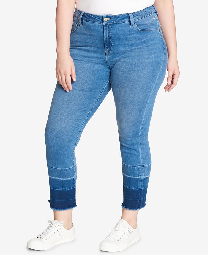 Tommy Hilfiger Plus Size Skinny Ombré-Hem Jeans, Created for Macy's ...