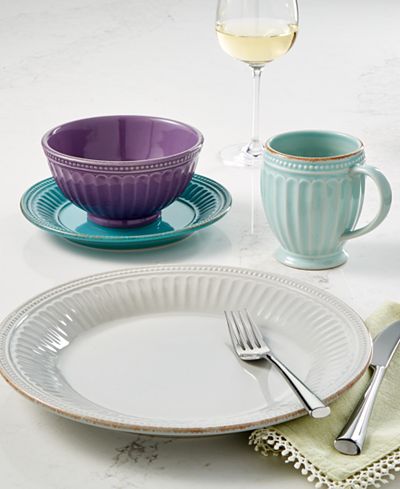 lenox french perle groove white serving platte