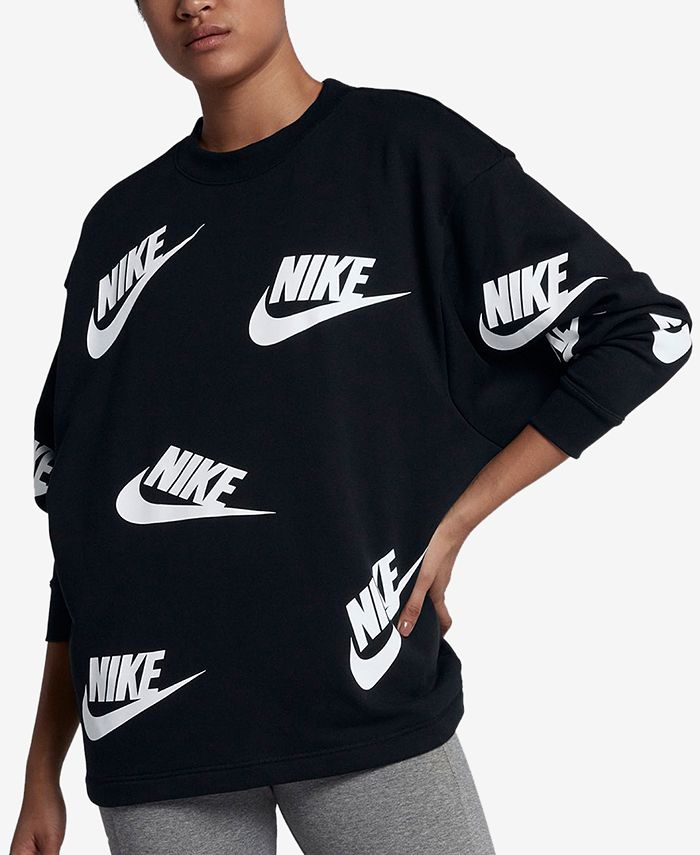 Nike Sportswear Futura Logo-Print Long-Sleeve Top - Macy's