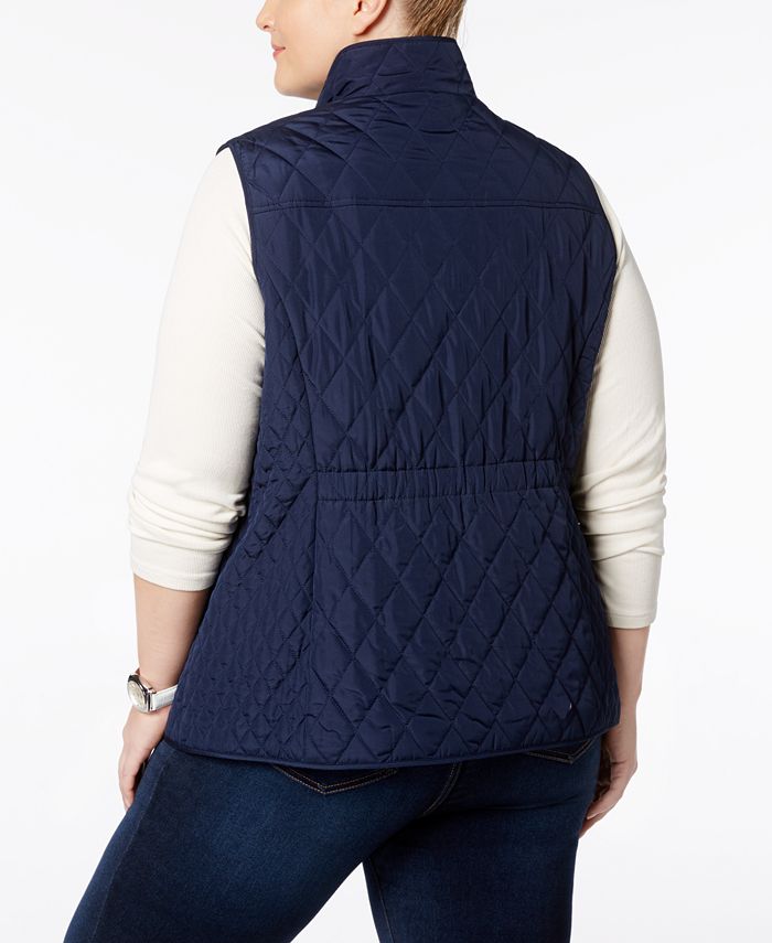 Charter Club Plus Size Quilted Vest, Created for Macy's - Macy's