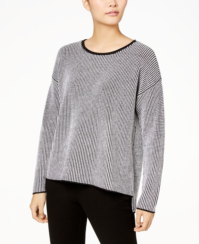 Eileen Fisher Boxy Merino Wool Sweater Regular Petite Macy s